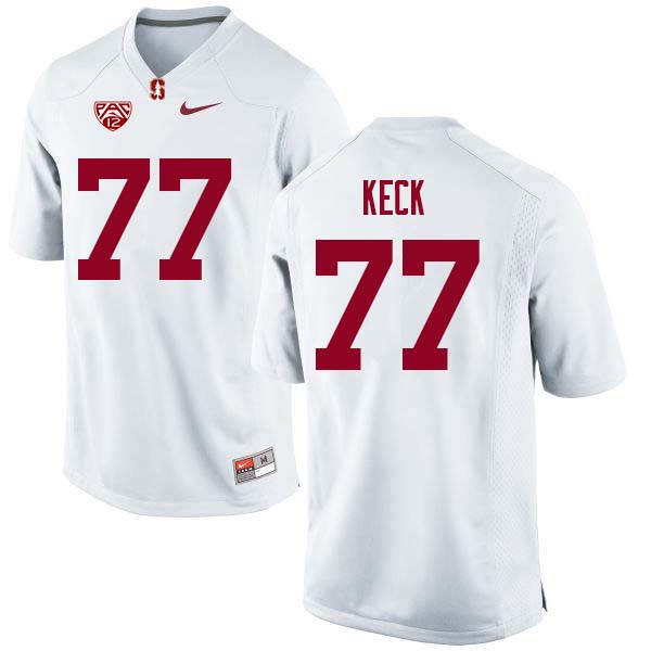 Men Stanford Cardinal #77 Thunder Keck College Football Jerseys Sale-White - Click Image to Close